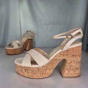Madden Girl RIIO Canvas Ankle Strap Block Heel Sandals, Size: 10